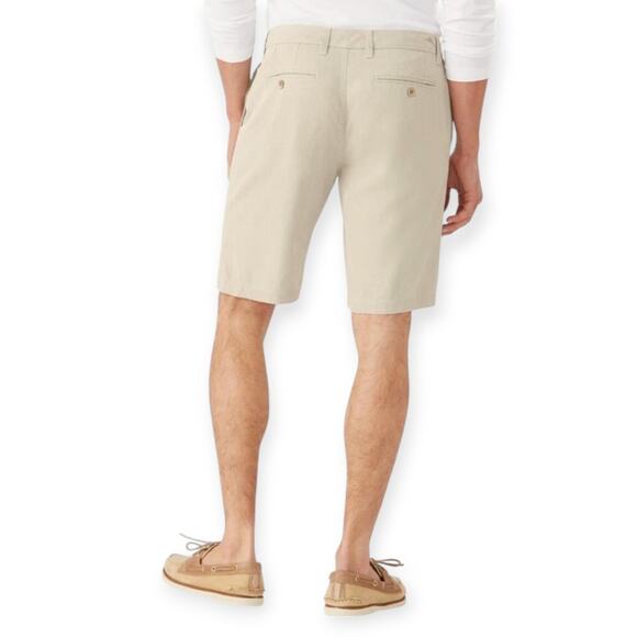 Tommy Bahama | 36 | Havana Herringbone Silk-Blend 9 In Inseam Flat Front Shorts - Picture 2 of 7